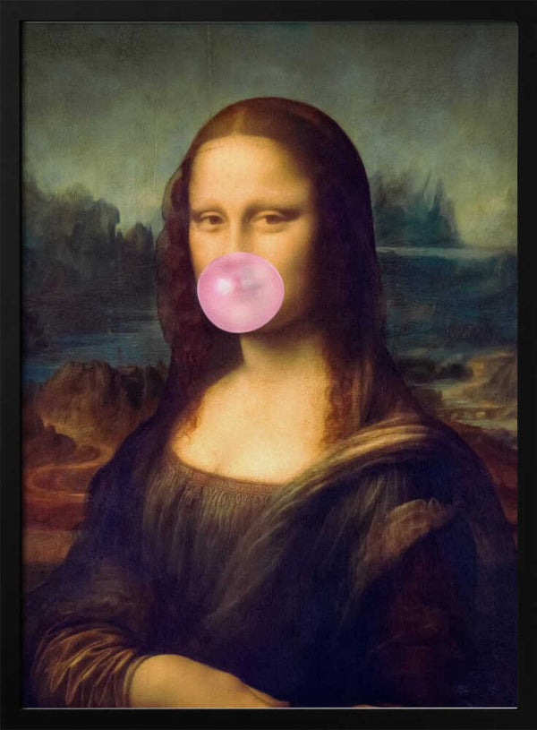 Tablou înramat „Mona Lisa Bubble Gum” de Taudalpoi