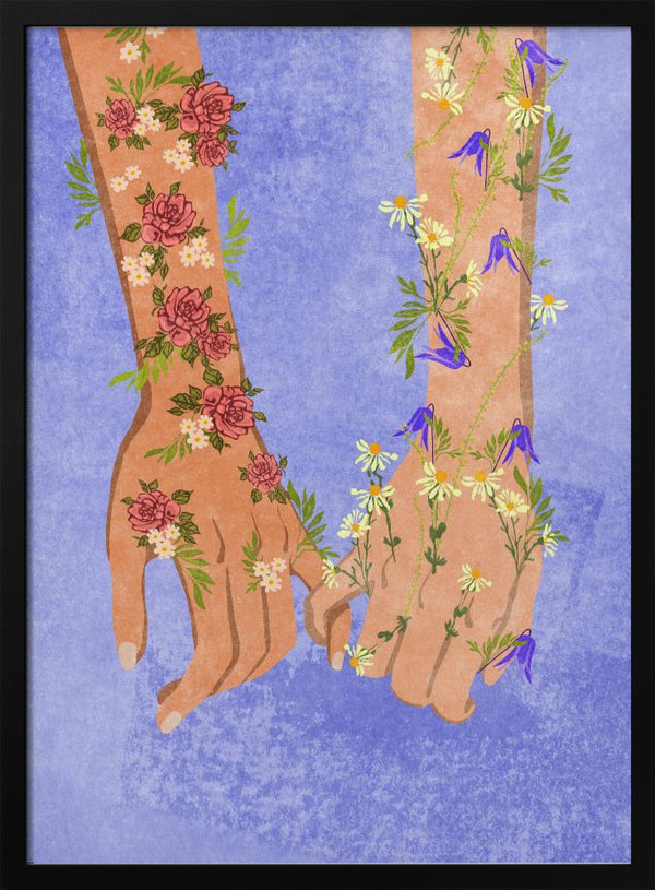 Tablou înramat „Holding hands” de Raissa Oltmanns