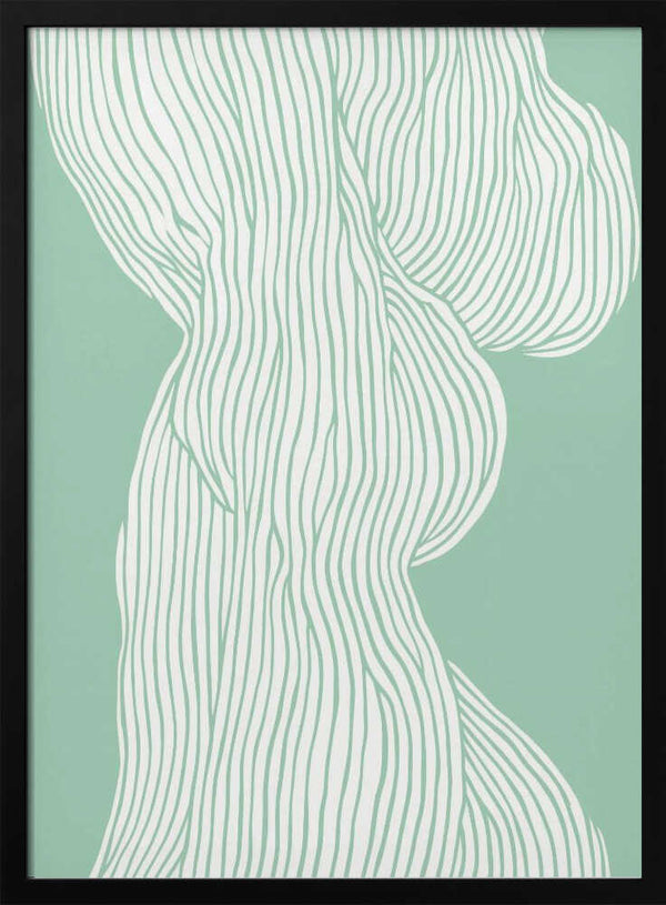 Tablou înramat „Flowing Line Elegance” de Treechild