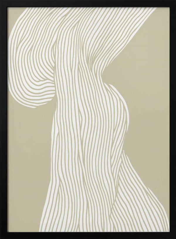 Tablou înramat „Flowing Lines Canvas” de Treechild
