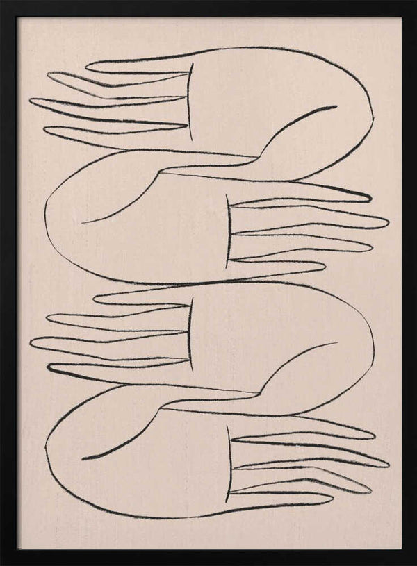 Tablou înramat „Helping Hands” de Kit Agar