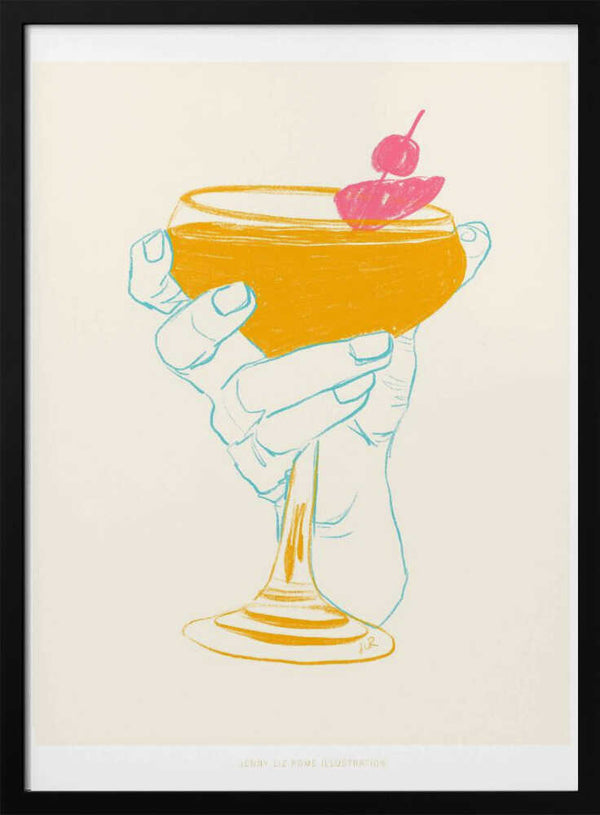 Tablou înramat „Jlr Cocktail1” de Jenny Liz Rome