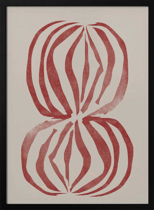 Tablou înramat „Crimson Echoforms” de THE MIUUS STUDIO