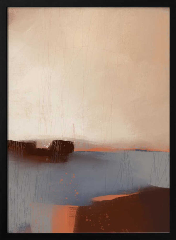 Tablou înramat „Serene Horizons” de MANSI SAXENA