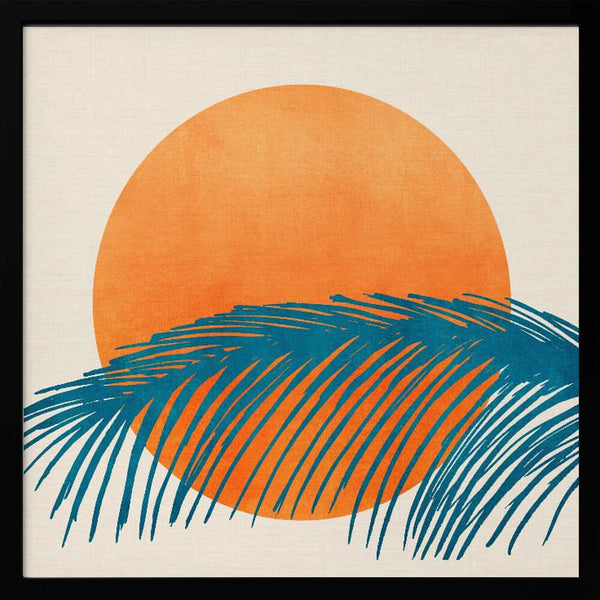 Tablou înramat „Retro Tropical Sunset” de Kristian Gallagher