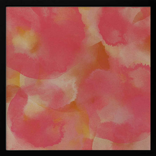 Tablou înramat „Joyful Bubbles – Watercolor Abstract in Pink and Terra” de Dina Dankers