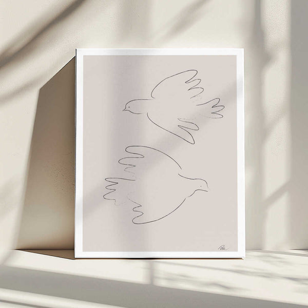 Tablou canvas „Two Doves” de Pictufy Studio II