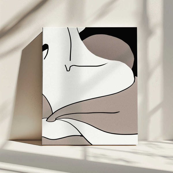 Tablou canvas „matisse_shoulder_vector_002_Black” de Pictufy Studio II