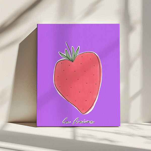 Tablou canvas „Stylized Strawberry Delight” de uplusmestudio