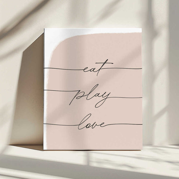Tablou canvas „Eat Play Love” de uplusmestudio