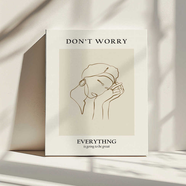 Tablou canvas „Modern line portrait” de NKTN