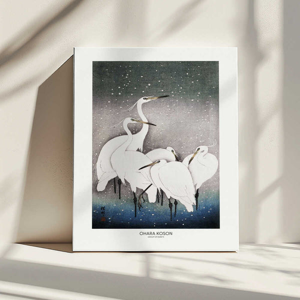 Tablou canvas „Group Of Egrets” de Ohara Koson