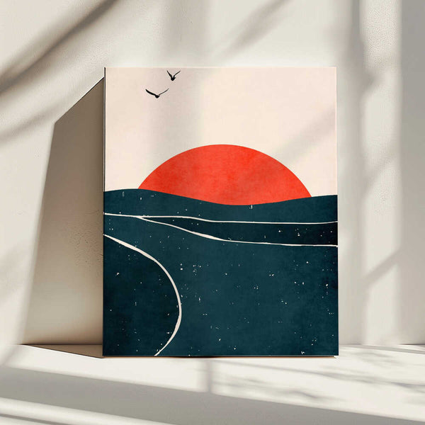 Tablou canvas „Dancing Seagulls” de Kubistika