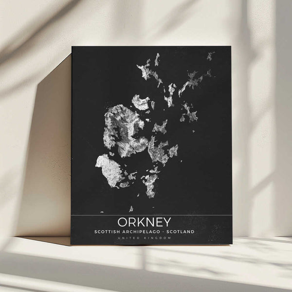 Tablou canvas „Orkney Scottish Archipelago Scotland Map” de Nicholas