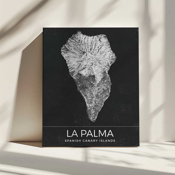Tablou canvas „La Palma Spanish Canary Islands Map” de Nicholas