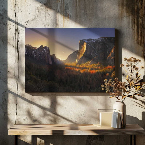 Tablou canvas „Yosemite Firefall” de Yan Zhang