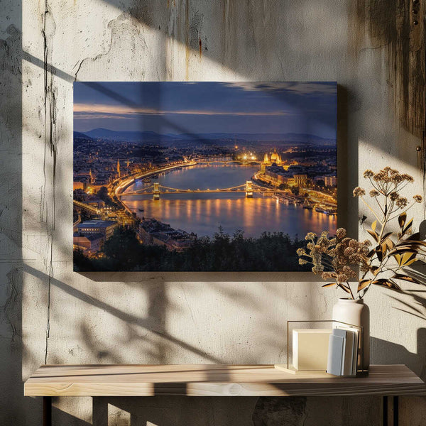 Tablou canvas „Panorama of Budapest” de Thomas D Mørkeberg