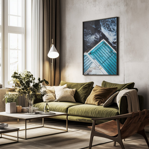 Tablou înramat „Most famous ocean pool in Australia” de Asad Sarfraz