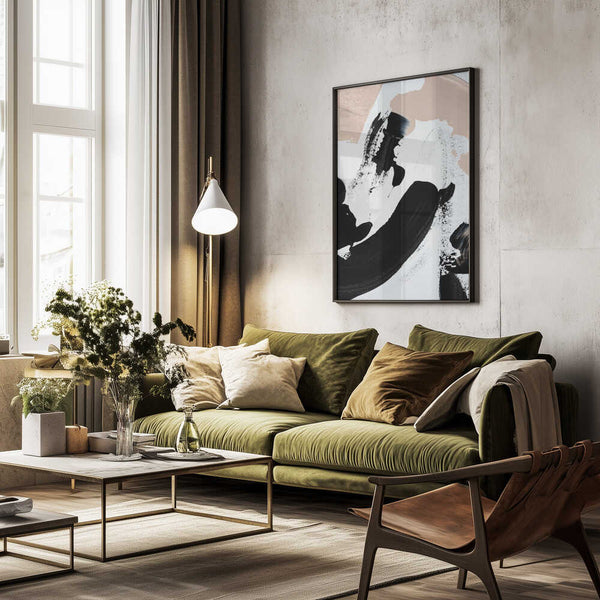 Tablou înramat „Monochrome Dance” de uplusmestudio