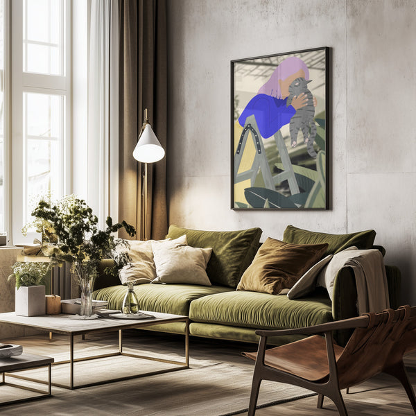 Tablou înramat „Hi Kitty, I love you!” de Jota de jai