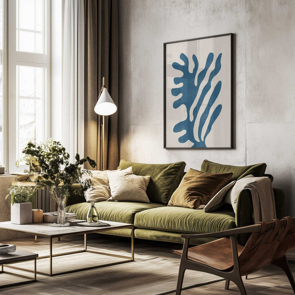 Tablou înramat „Blue Coral Dance” de THE MIUUS STUDIO