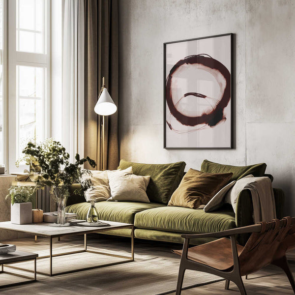 Tablou înramat „Crimson Circle” de Treechild