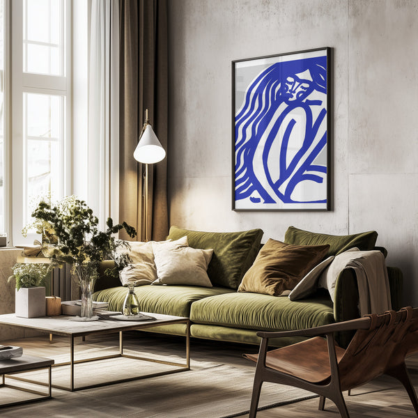 Tablou înramat „Blue Contours” de Treechild