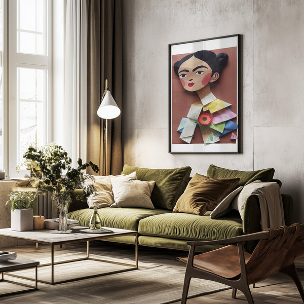 Tablou înramat „Paper Portrait Blossom” de Treechild