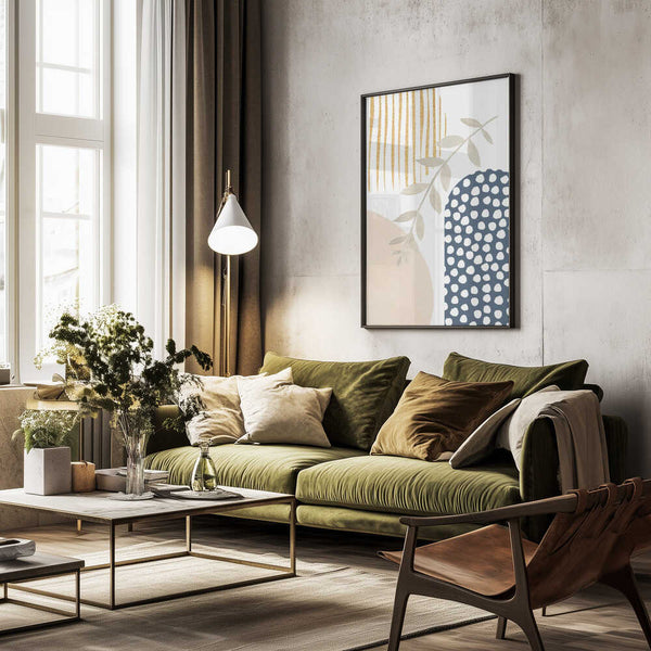 Tablou înramat „boho blue-1” de Sally Ann Moss