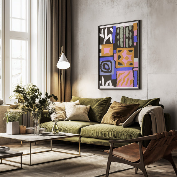 Tablou înramat „Colorful Geometry” de Treechild