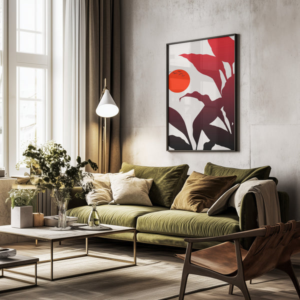 Tablou înramat „Tropical Sunset” de Kubistika