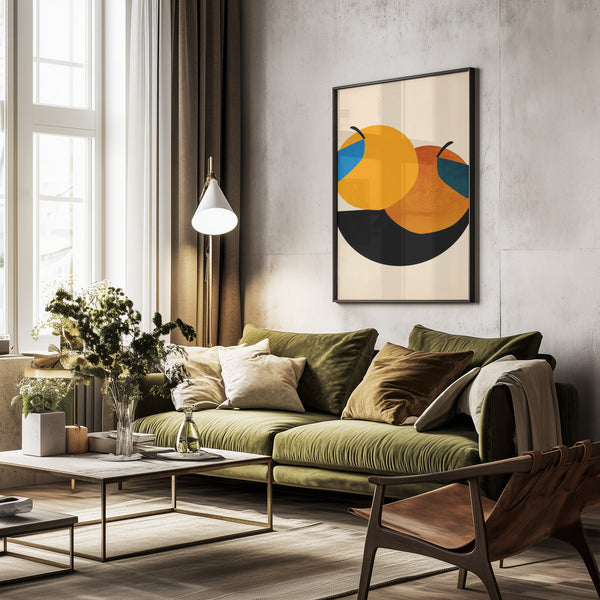 Tablou înramat „Two Oranges” de Kubistika