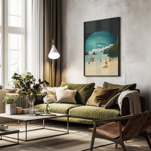 Tablou înramat „Space Beach” de Taudalpoi