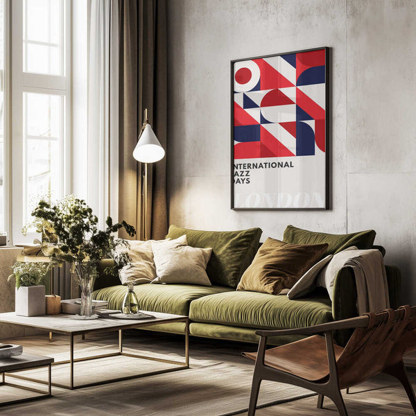 Tablou înramat „Jazz Days London” de Kubistika