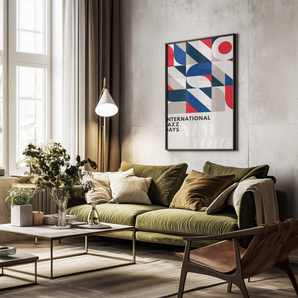 Tablou înramat „Jazz Days New York” de Kubistika