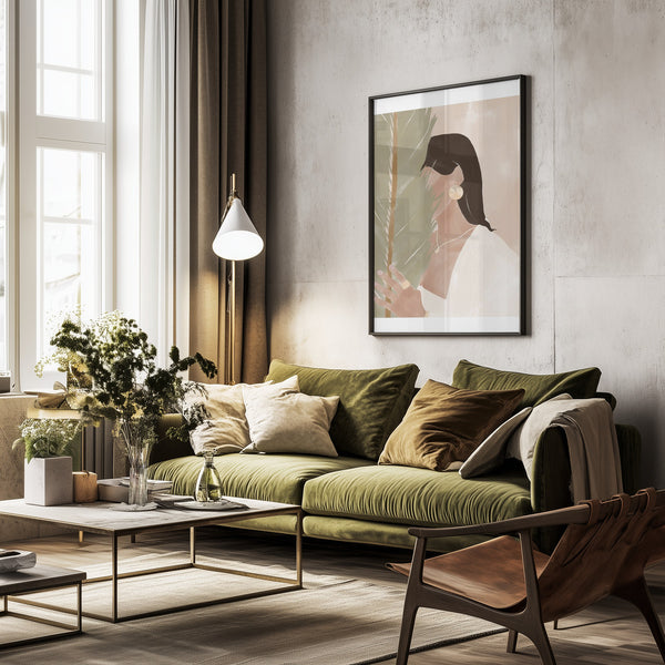 Tablou înramat „Plant Girl” de Ivy Green Illustrations