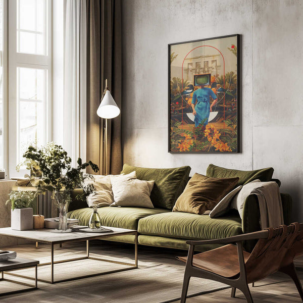 Tablou înramat „Her Asymmetries” de Frank Moth