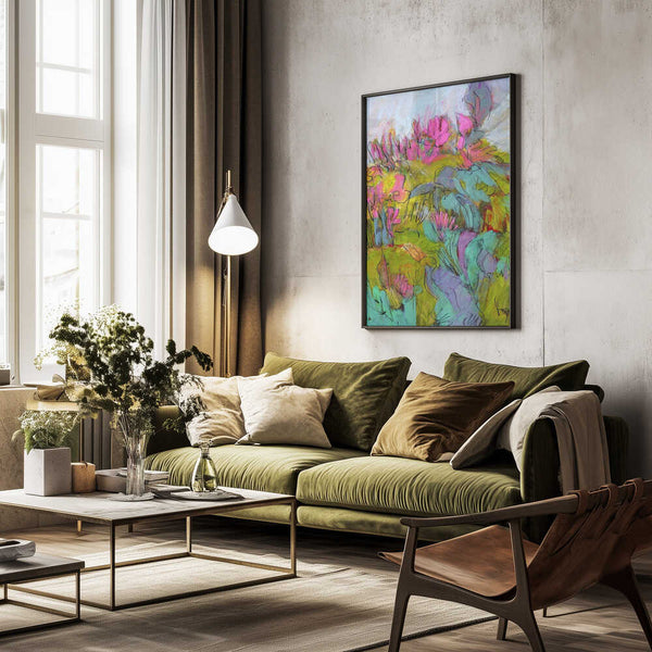 Tablou înramat „Whimsical Garden Dreams” de Dorothy Fagan