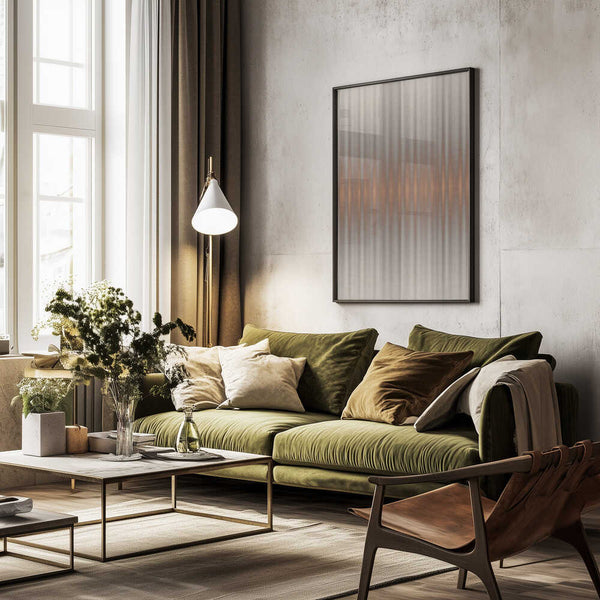 Tablou înramat „Euphoria - Gray and Orange” de Alma