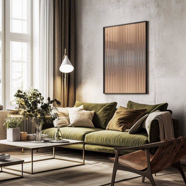 Tablou înramat „Euphoria - Orange and Gray” de Alma