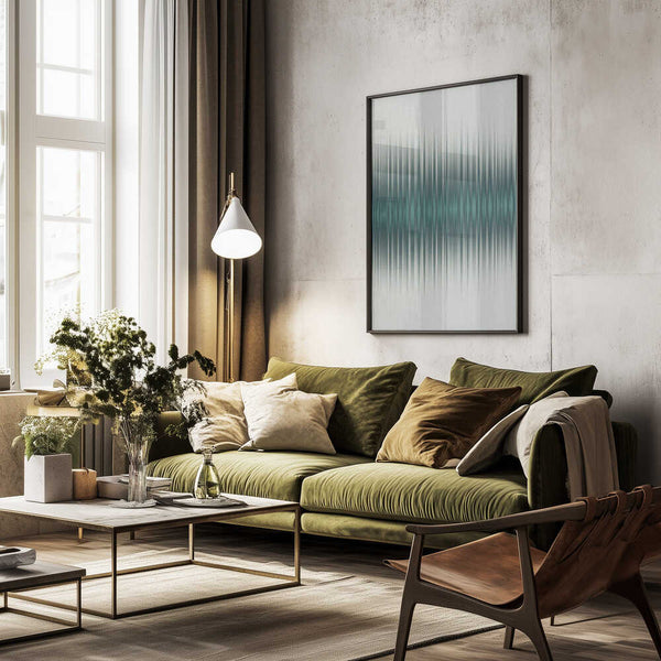 Tablou înramat „Euphoria - White and Green” de Alma