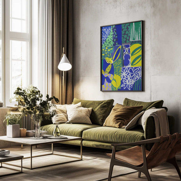 Tablou înramat „Vibrant Patchwork” de Treechild