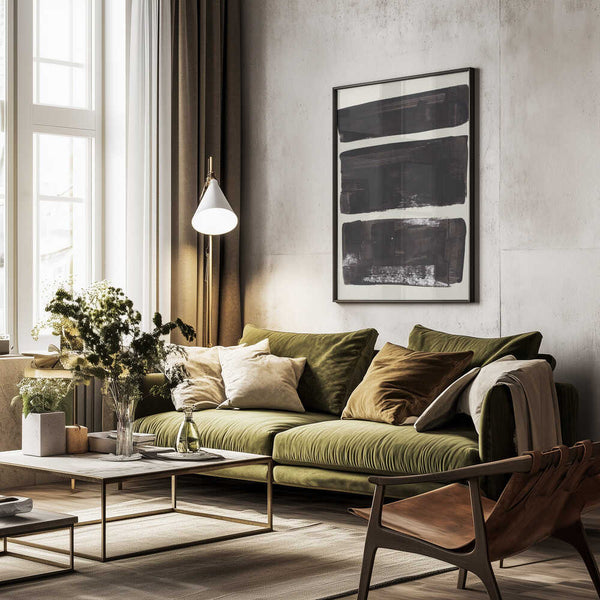 Tablou înramat „Ink Motif 9” de Ejaaz Haniff