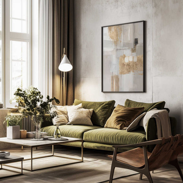 Tablou înramat „Golden Canvas” de Sally Ann Moss