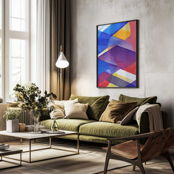 Tablou înramat „Vibrant Overlap” de Mauro