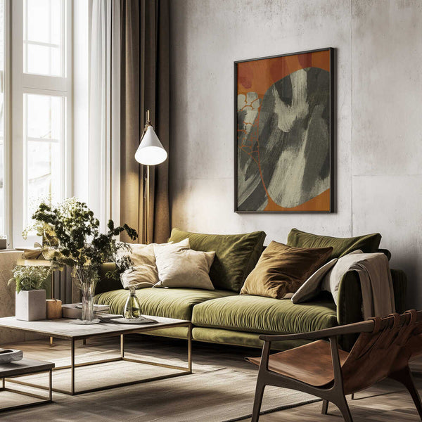 Tablou înramat „Earthy Abstract Flow” de Treechild