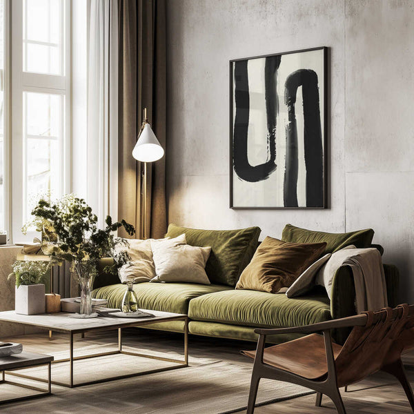 Tablou înramat „Monochrome Flow” de Treechild