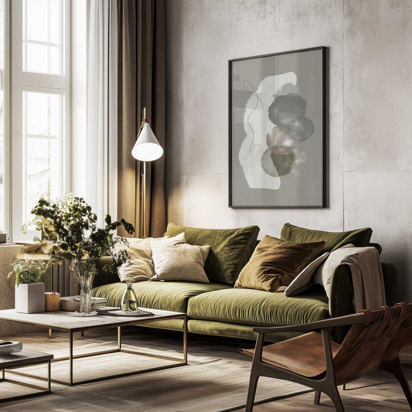 Tablou înramat „Organic shapes in earthly tones” de Imaginative