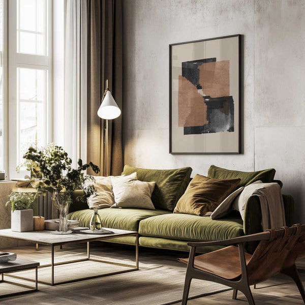 Tablou înramat „Earthy Blocks Blend” de THE MIUUS STUDIO