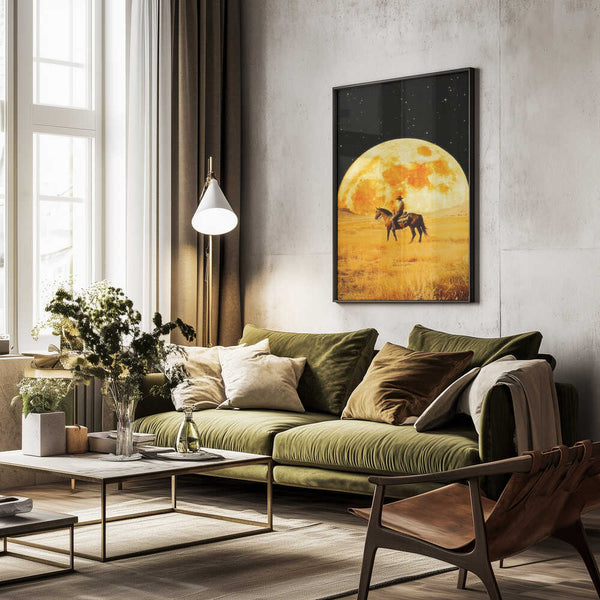 Tablou înramat „Lunar Cowboy” de Taudalpoi